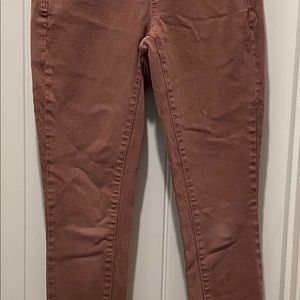 Dusty rose colored jeans